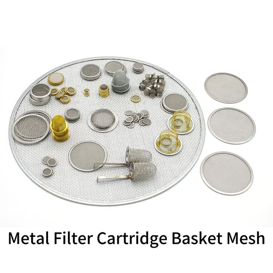 Reusable Food Grade Stainless Steel 304 316L Metal Welded Woven Perforated Filter Cartridge Basket Mesh Panel Air Oil Filtration